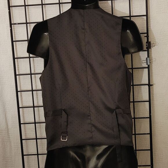 MEN'S DOLCE VITA 3 PIECE SUPER 150'S SLIM FIT BLACK TUXEDO. - Picture 5 of 16